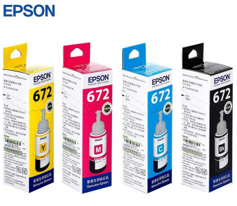爱普生（EPSON） T6721 6721原装墨水L221/L363/L351/L565/L455 墨仓式打印机墨水T672系列四色套装